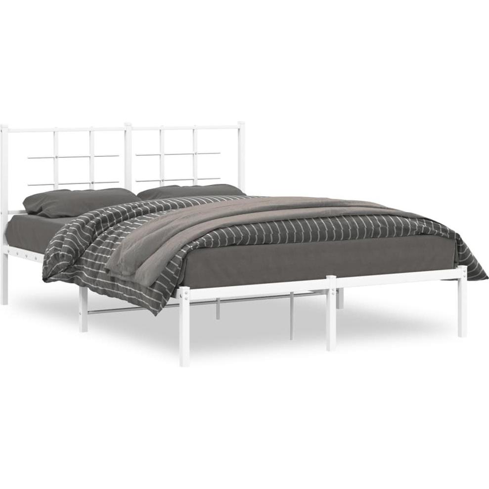 VidaXL, Bett, Bettgestell mit Kopfteil (140 x 200 cm)