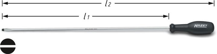Produktbild HAZET Schraubendreher trinamic 803LG-55 ∙ Schlitz Profil ∙ 1 x 5.5 mm (Schlitzschrauben)