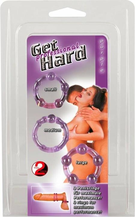 Produktbild You2Toys Penisringe-Set "Get Hard" lila (4 cm)