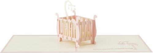 Actual product image MU Classic 3D Pop-Up Baby greeting card - Girl (1 pcs.)