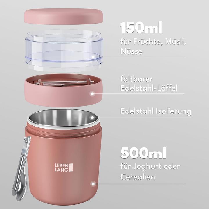 Actual product image Lebenlang Müslibecher To Go mit Löffel