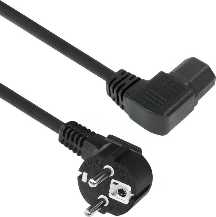 Productafbeelding Netsnoerstekker CEE7/7 mannelijk (schuin) - C15 (schuin links) (2 m)