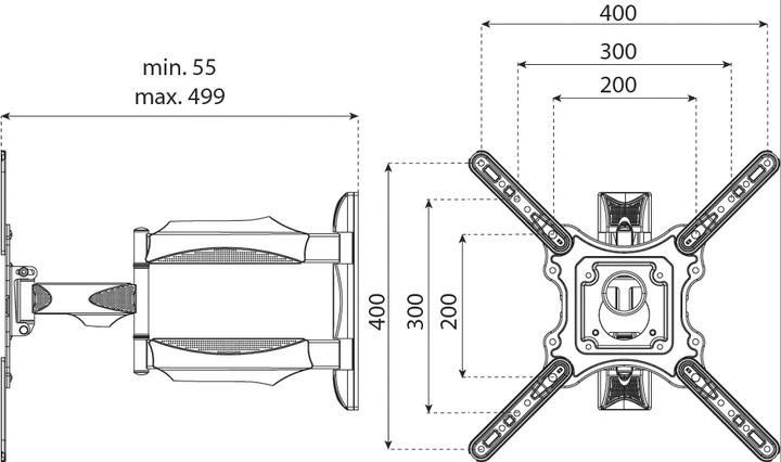 Actual product image Sonorous Surefix 521 (Wall, 50", 36 kg)