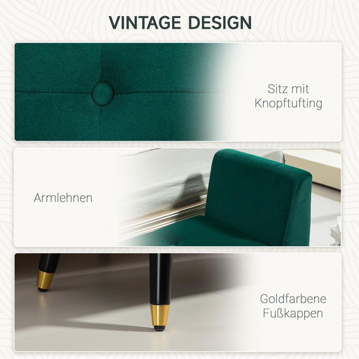 Image du produit Homcom Sitzbank Polyester, Schaumstoff Grün (42 cm)
