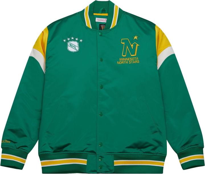 Actual product image Mitchell & Ness M&N Heavyweight Satin Veste NHL Minnesota North Stars (M)