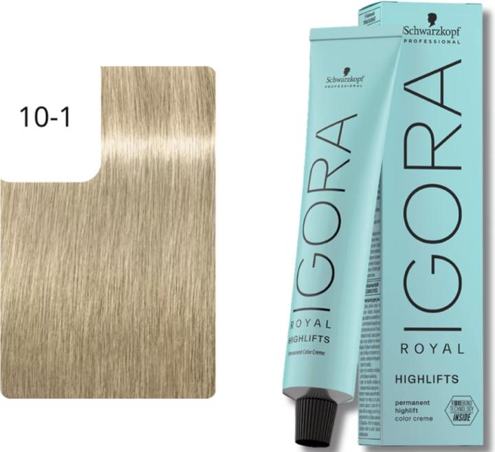 Actual product image Schwarzkopf IGORA ROYAL HIGHLIFTS #10-1 60 ml (10-1 Ultrablond Cendré)