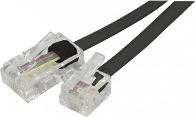 Productafbeelding Exertis Connect Telefoonkabel, RJ11 stekker naar RJ45 stekker, Zwart, 10,0m