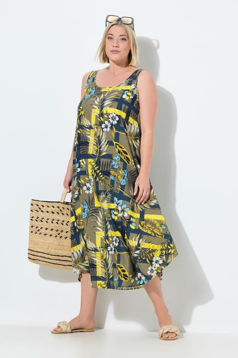 Actual product image Ulla Popken Mixed Print Sleeveless Dress (50, 52)