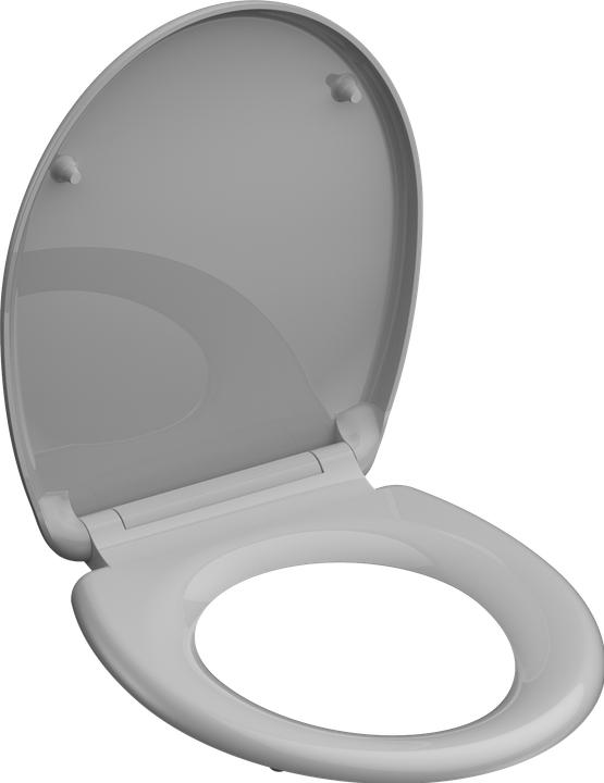 Immagine prodotto Schütte Sedile WC Duroplast Sedile WC GRIGIO Meccanismo di chiusura morbida Sgancio rapido 82302-A Grigio