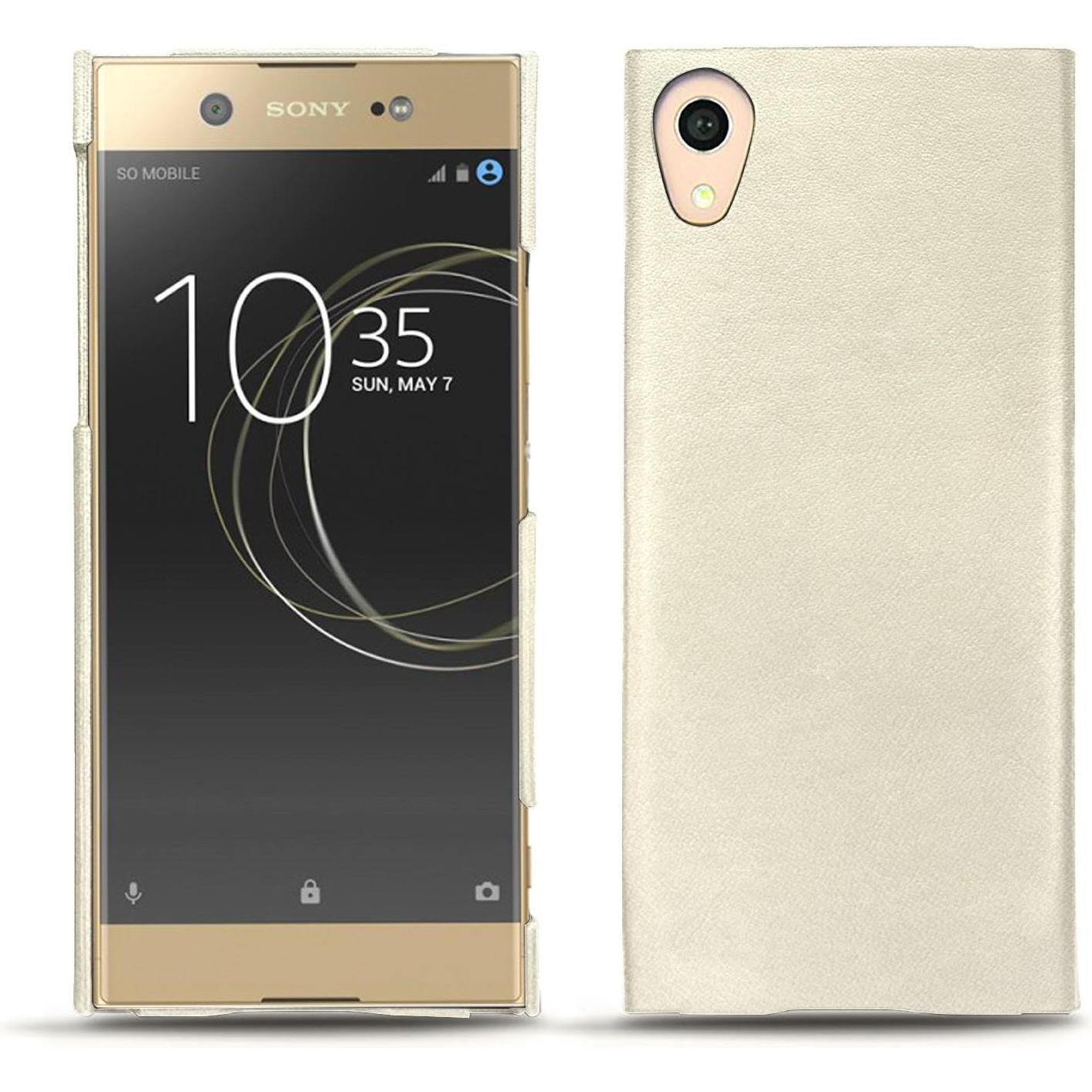 Noreve Lederschutzhülle (Sony Xperia XA1 Ultra), Smartphone Hülle, Weiss