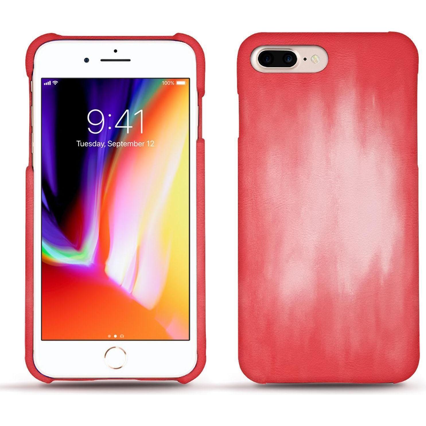 Noreve Lederschutzhülle (Apple iPhone 8 Plus), Smartphone Hülle, Rosa