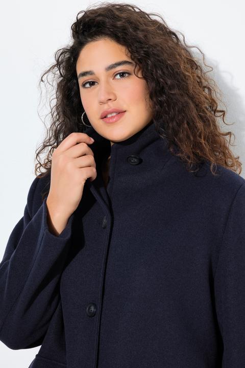 Immagine prodotto Ulla Popken Cappotto con effetto lana, collo con risvolti e tasche grandi