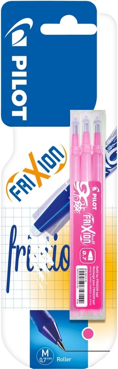 Produktbild Magni Pilot Pen 2261009B3 - Ersatzminen Tintenroller Frixion Ball, Stärke 0,7 mm, pink, radierbar, 3 Stück (Nachfülleinheit, Pink, 0.40 mm)