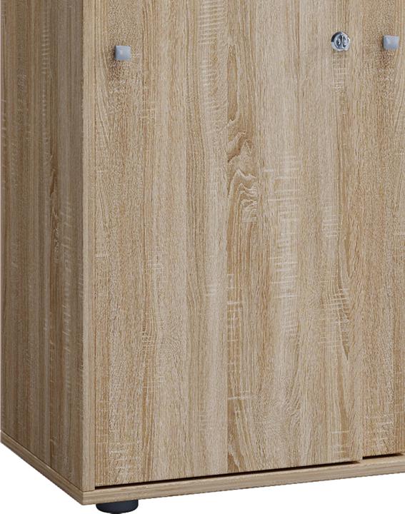 Actual product image VCM Wooden Office Cabinet File Shelf Lona 5 compartments sliding doors (70 x 40 x 184 cm)