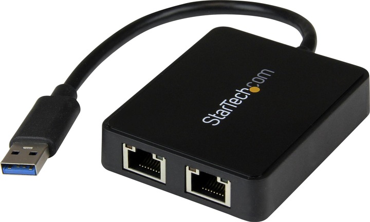 Image du produit StarTech USB 3.0 Double Port Gigabit Nic Nic (USB, RJ45 Gigabit Ethernet (2x))