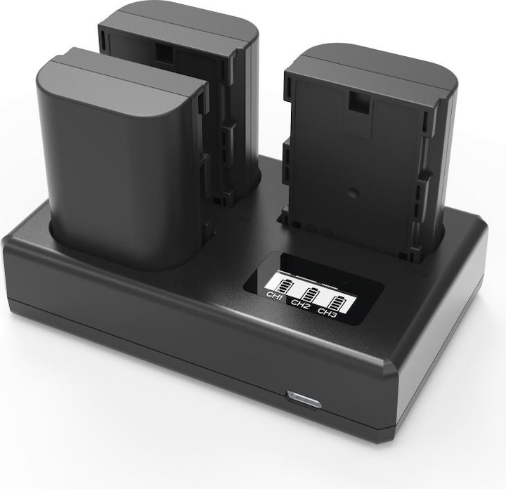 Image du produit Acconic Triple chargeur pour Sony NP-FZ100 A7 III A7M3 Alpha 7 III A7 R III A7RM3 Alpha 7 R III A9 incl. USB