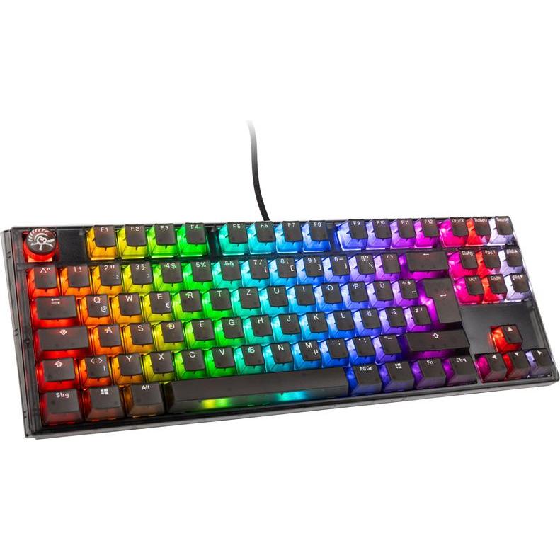 Ducky One 3 Aura Black TKL Gaming Tastatur, RGB LED - Gateron Baby Kangaroo (DE, Kabelgebunden), Tastatur, Schwarz