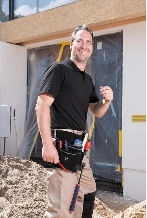 Produktbild kwb Eine grosse Nageltasche, 1 grosses Fach, 3 schmale Fächer, Hammerschlaufe