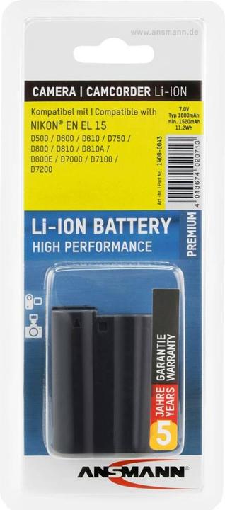 Image du produit Ansmann A-Nik FR EL 15 (Batterie de l'appareil photo)
