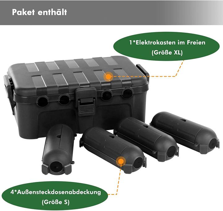 Produktbild Restmo Kabelbox, wasserdicht (32x22x13cm), schwarz