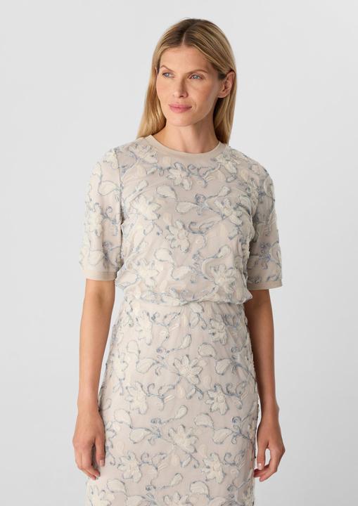 Immagine prodotto Comma Bluse Kurzarmshirt mit Glitzergarn- und Paillettenapplikation (46)
