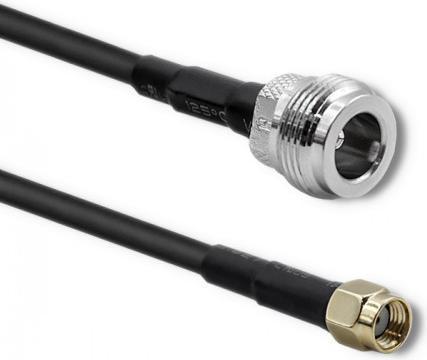 Produktbild Qoltec 57028 coaxial cable LMR400 N-type RP-SMA Black (Antennenkabel)