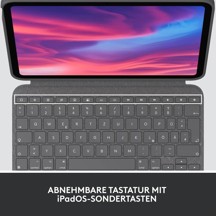 Immagine prodotto Logitech Combo Touch (DE, Apple iPad 2022 (10a generazione), Apple iPad 2025 (11a generazione))