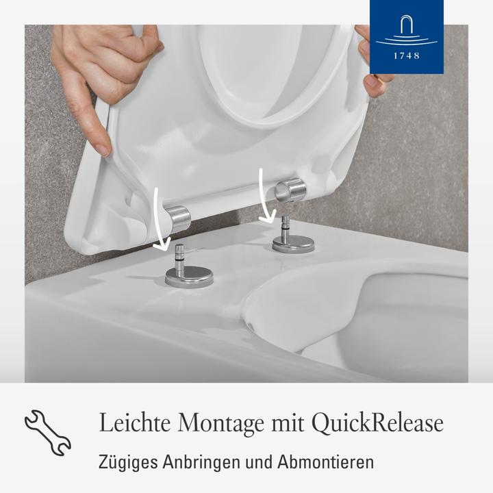 Produktbild Villeroy & Boch Subway 2.0 WC-Sitz SlimSeat, mit Absenkautomatik und abnehmbaren Sitz