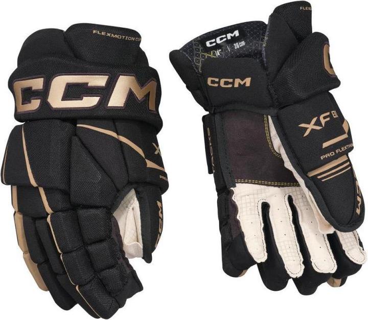 CCM Tacks XF80 JR Hockeyhandschuhe (11"/28 cm, Schwarz/Weiss) (10)