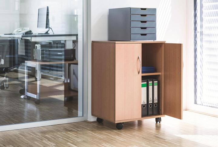 Immagine prodotto Durable Multifunktionswagen 74/53 2 Türen, 2 Böden, Braun