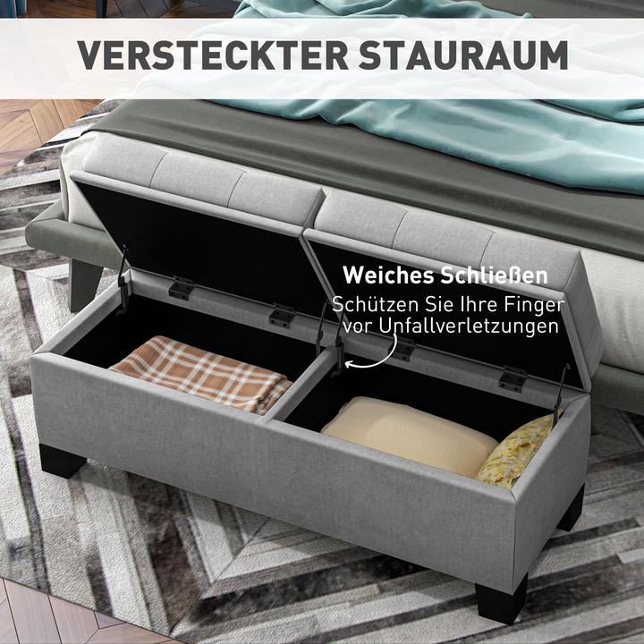 Produktbild Homcom Sitzbank Polyester Grau (41 cm)