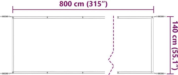 Produktbild vidaXL Senkrechtmarkise (1.40 m)