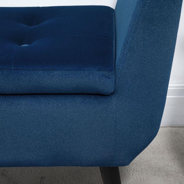 Actual product image Swisshandel24 Luxury bench Upholstered bench with storage space Armrests Chest bench Velvety polyester rubberwood (107 cm)