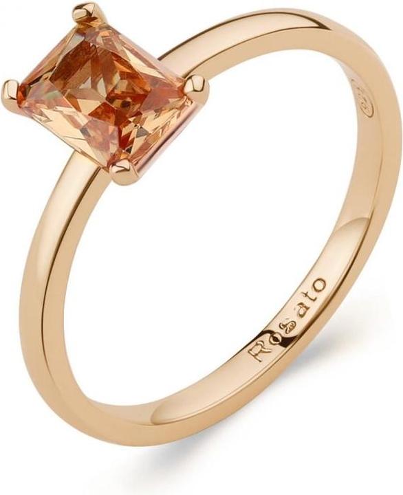 Produktbild Rosato Minimalist gold-plated ring with orange zircon Allegra RZAL063 - Circuit: 54 mm (54)