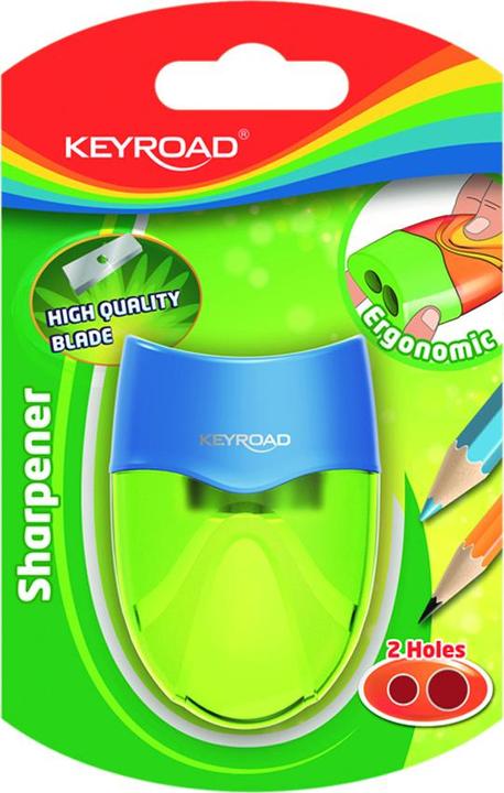 Keyroad Temperino in plastica, doppio, blister, colori misti