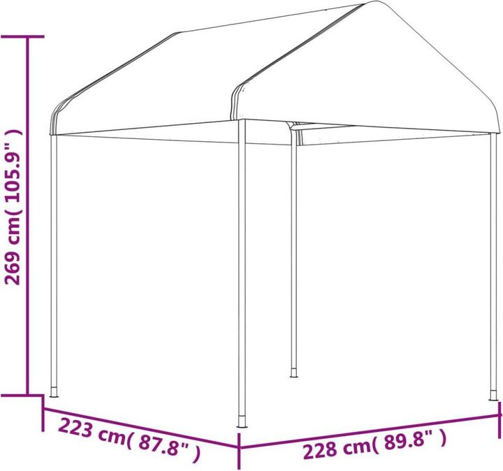 Produktbild vidaXL Pavillon (446 cm, 228 cm)