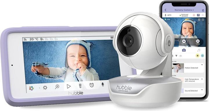 Hubble Connected Premium Baby Monitor with Camera, 5-Inch Touchscreen, Night Vision, Two-Way Talk, Privacy Mode (Video & Audio)
