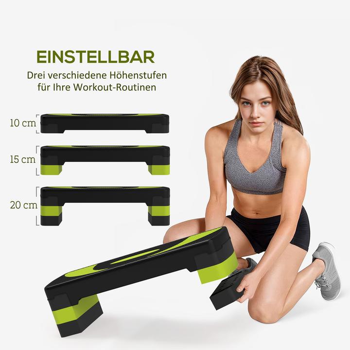Actual product image Homcom Steppbrett Kunststoff Schwarz+Grün