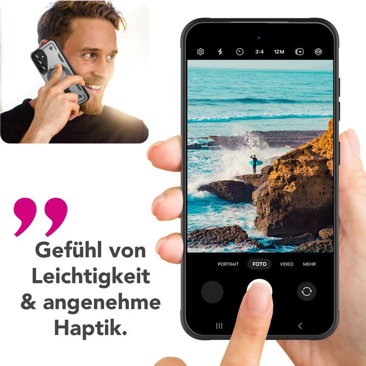 Actual product image Nalia Stormguard - Stabile Panzer Hülle mit MagSafe & 360-Grad Ringhalter - Military Cover (Samsung Galaxy A26)