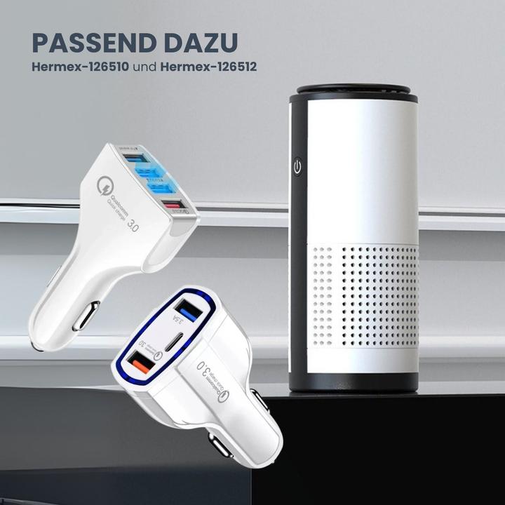 Produktbild Hermex Auto-Luftreiniger Mini-Luftreiniger Mobiler Luftfilter Luftionisator