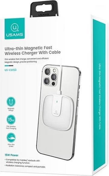 Image du produit Usams Chargeur magnétique sans fil rapide ultra-mince (15 W)