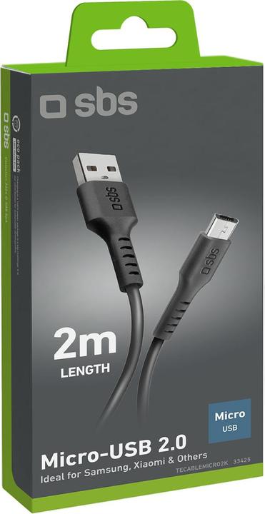 Immagine prodotto SBS Cavo micro USB per smartphone e tablet (2 m, USB 2.0)