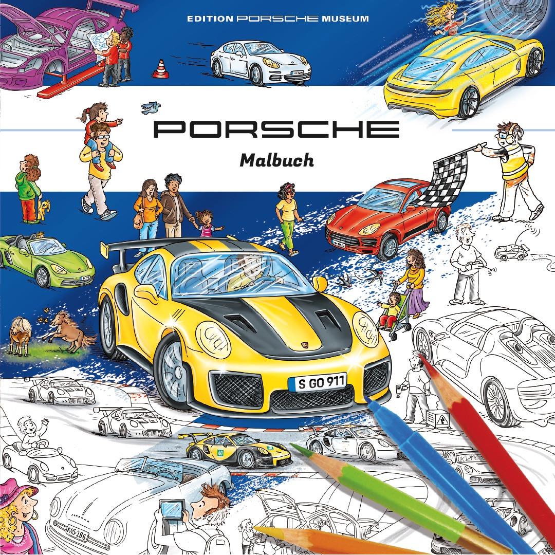 Wimmelbuch Porsche colouring book for children