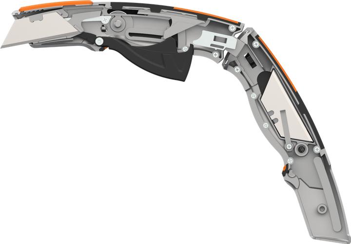 Produktbild Fiskars Pro Sicherheits-Universalmesser mit einziehbarer Klinge, Länge 17,7 cm, Rostfreier Stahl/Kun (Cutter)