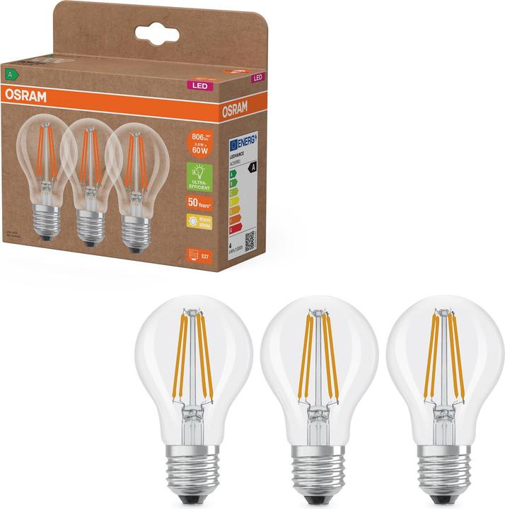 Immagine prodotto Osram LED Leuchtmittel Classic A60 (E27, 806 lm, 3 x)