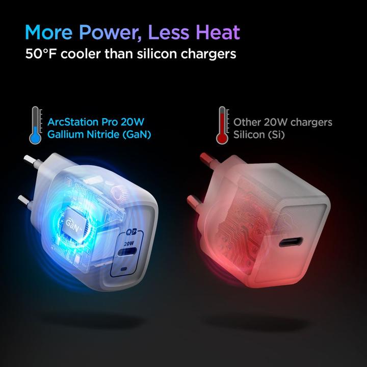 Produktbild Spigen Ładowarka sieciowa PE2C10CL PD20W USB-C + kabel lightnig Biała/White ASE05999 (20 W)