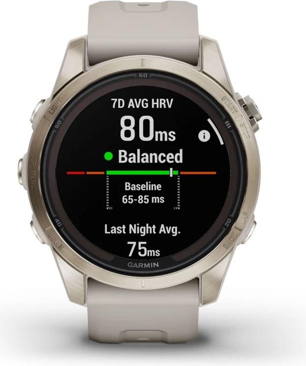 Immagine prodotto Garmin Orologio multisport Fenix 7S PRO GPS, Sapphire Solar Edition, bianco/oro dolce (42 mm)