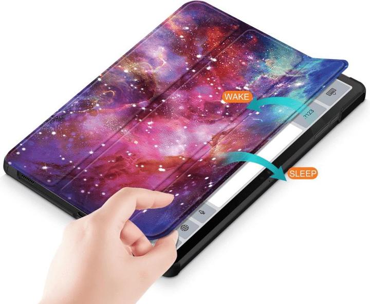 Actual product image Cover-Discount Galaxy Tab S9+ - Tri-fold Smart Case Universe (Galaxy Tab S9+, Galaxy Tab S10+)