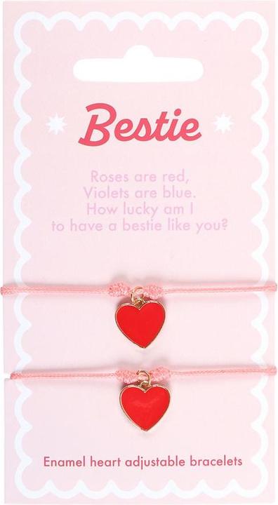 Produktbild Something Different Herz ArmbandAnhänger Besties Emaille 2erPack (100% synthetisches Material)