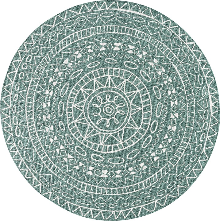 Produktbild Pergamon In- und Outdoor Teppich Beidseitig Flachgewebe Newport Mandala (200 x 200 cm)